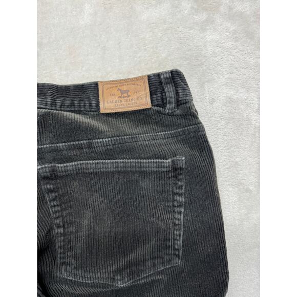 Lauren Ralph Lauren Pant‎ Womens 12 Black Y2K Corduroy Straight Leg Trouser VTG - Picture 8 of 12
